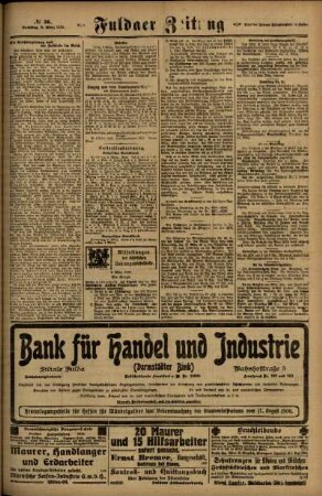 Zweite Ausgabe vom Samstag, den 08. März 1919.
