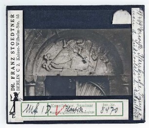 Erwitte: Pfarrkirche, Tympanon des Südportals (Stoedtner-Nr. 98469)