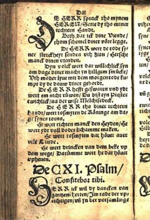 De CXI. Psalm / Confitebor tibi.