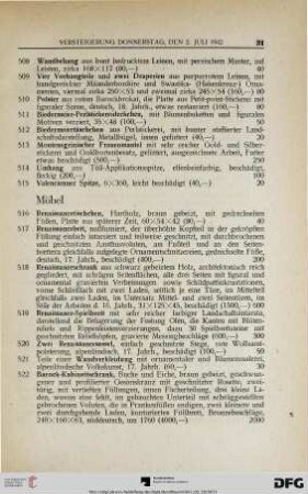 Möbel (Nr. 516-581)
