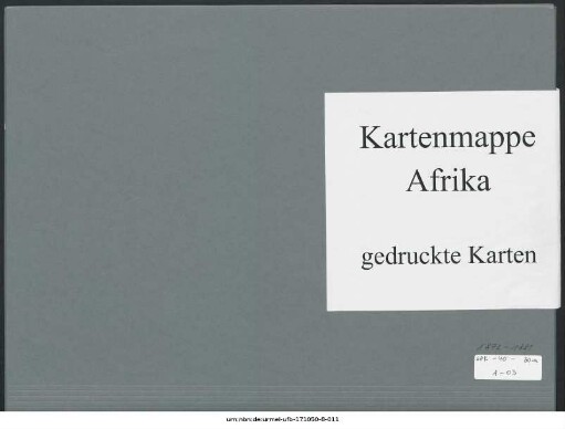 Südostafrika : 1872-1881 : Kartensammlung
