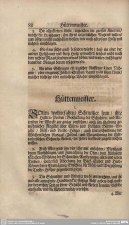Hüttenmeister.