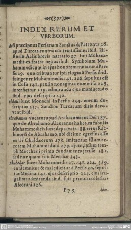 Index Rerum Et Verborum