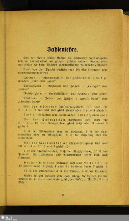 Zahlenlehre