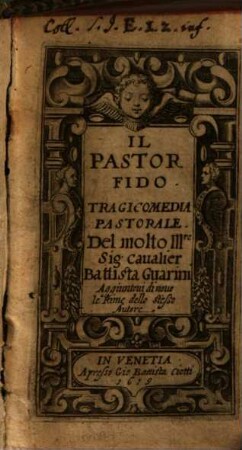 Il pastor fido : Tragicomedia pastorale