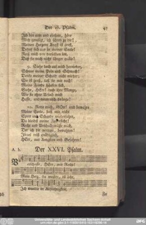 Der XXVI. Psalm.