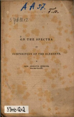 On the spectra and composition of the elements