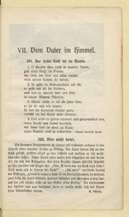 VII. Vom Vater im Himmel