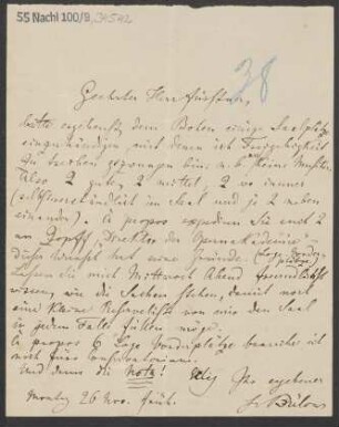 Brief an Adolph Fürstner : 26.11.1865