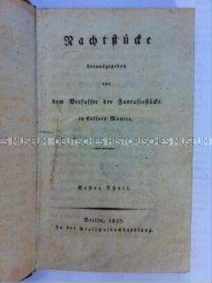 Nachtstücke von E. T. A. Hoffmann