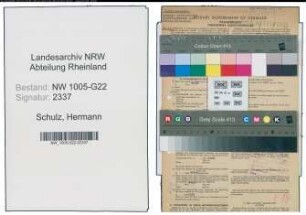 Entnazifizierung Hermann Schulz , geb. 12.07.1902 (Baecker)