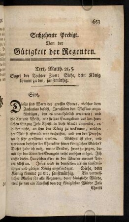 653-688, Sechzehente Predigt