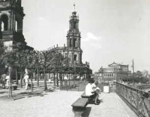 Dresden-Altstadt. Brühlsche Terrasse, Westteil