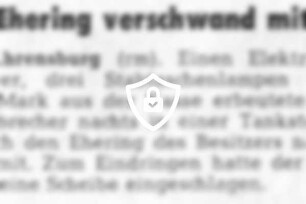 Ehering verschwand mit