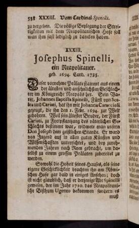 538-542, XXXIII. Josephus Spinelli