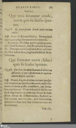 Vers. 27. Qui veró scrutatur corda, novit quis sit sensus spiritus