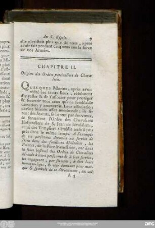 Chapitre II. Origine des Ordres particuliers de Chevalerie.