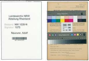 Entnazifizierung Adolf Neururer , geb. 08.12.1914 (Arbeiter)
