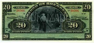 Geldschein, 20 Pesos, 1914?