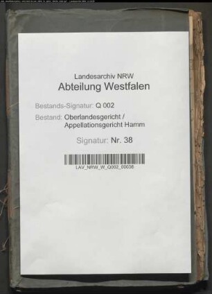 Einrichtung und Dienstführung beim Kreisgericht Duisburg, Band II