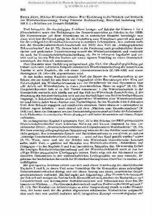 Peter Kühn: Mit dem Wörterbuch arbeiten. Eine Einführung in die Didaktik und Methodik der Wörterbuchbenutzung, Verlag Dürrache Buchhandlung, Bonn-Bad Godesberg 1987, 148 S. ( = Schriften zur Deutsch-Didaktik) [Rezension]