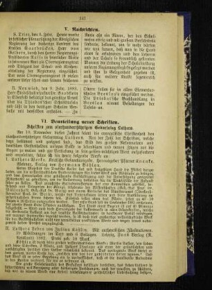 Beurteilung neuer Schriften : Schriften zum vierhundertjährigen Geburtstag Luthers