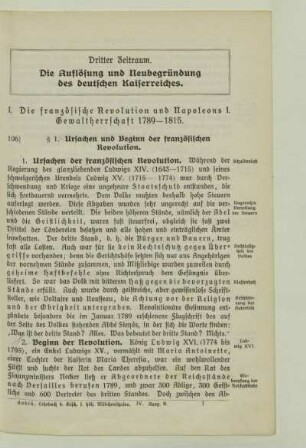 I. Die französische Revolution und Napoleons I. Gewaltherrschaft 1789-1815