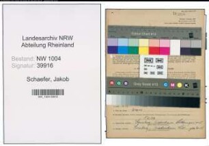 Entnazifizierung Jakob Schaefer , geb. 24.04.1886 (Schiffer)
