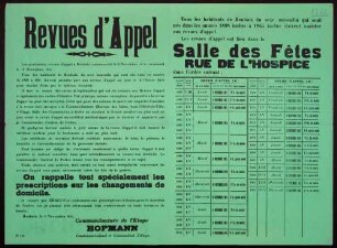 "Revues d'Appel" (Erfassung der männlichen Einwohner von Roubaix) (No. 177)