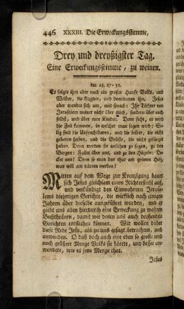 446-458, XXXIII. Eine Erweckungsstimme, zu weinen
