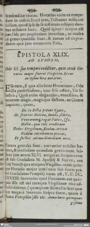 Epistola XLIX. Ad Eundem