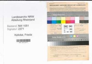 Entnazifizierung Frieda Kellotat , geb. 02.01.1911 ()