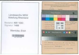 Entnazifizierung Erich Wernicke , geb. 11.12.1901 (Arbeiter)