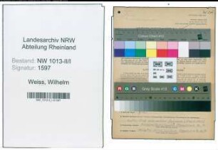 Entnazifizierung Wilhelm Weiss , geb. 07.04.1908 (Werkmeister)