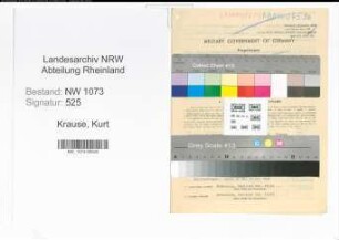 Entnazifizierung Kurt Krause , geb. 20.12.1889 (Reichsbankdirektor)