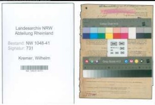 Entnazifizierung Wilhelm Kremer , geb. 06.09.1893 (Polizist)