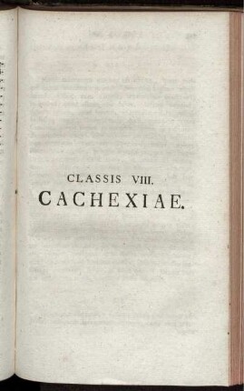 Classis VIII. Cachexiae.