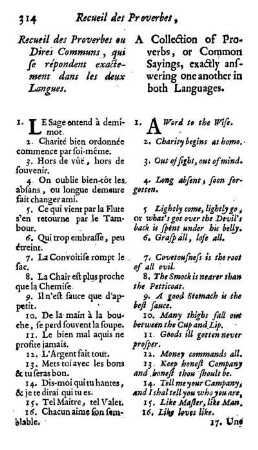 Recueil des Proverbes. A Collection of Proverbs.