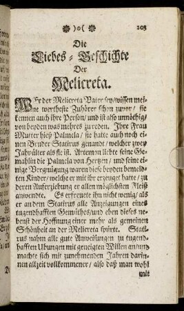 Die Liebes-Geschichte der Melicreta