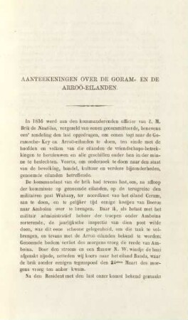 Aanteekeningen over de Goram- en de Arroö-eilanden
