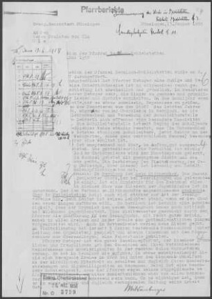 Bernloch-Meidelstetten: Visitationsbericht mit Pfarrbericht 1957