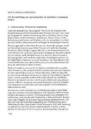 Die Entwicklung von Sprachspielen in kindlicher Kommunikation