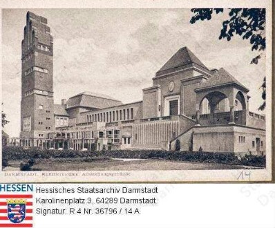 Darmstadt, Künstlerkolonie mit Ausstellungsgebäude