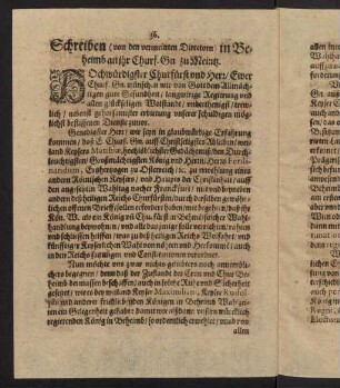 36-53, Schreiben (von den vermeinten Directorn) in Beheimb...(Anm.: Seite 41-48 fehlen)