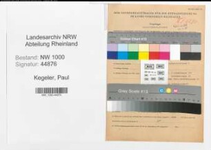 Entnazifizierung Paul Kegeler, geb. 01.10.1902 (Angestellter)