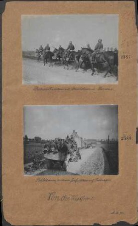 Beförderung deutscher Infanterie auf Lastwagen