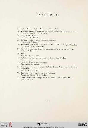 Tapisserien (Nr.362-373)