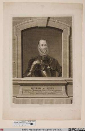 Bildnis Friedrich (Frederik) II., König von Dänemark und Norwegen, Herzog von Schleswig und Holstein (reg. 1559-1588)
