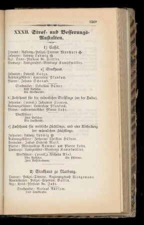 XXXII. Straf= und Besserungs=Anstalten.