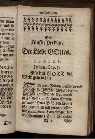 Die Fünffte Predigt. Die Liebe Gottes